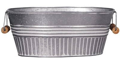 14 inch Galv Basin Planter