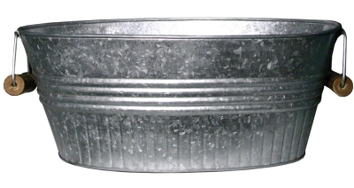 14 inch Galv Basin Planter