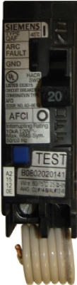 20A Arc Fault Circuit Interrupter Breaker