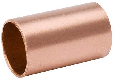 Pipe Coupling With Stop, Wrot Copper, 1/2-In.