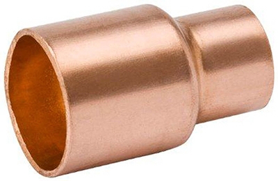 Coupling With Stop, Copper x Copper, 3/4 x 1/2-In.