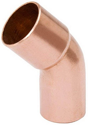 Pipe Fittings, Wrot Copper Elbow, 45 Degree, 1/2-In.