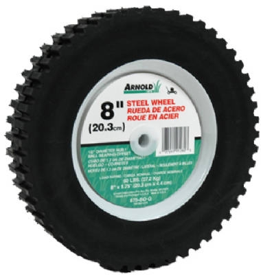 8-Inch Steel Ball-Bearing Cog Offset Replacement Lawn Mower Wheel