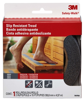 Anti-Slip Safety Tread, Gray, 2 x 180-In. Roll
