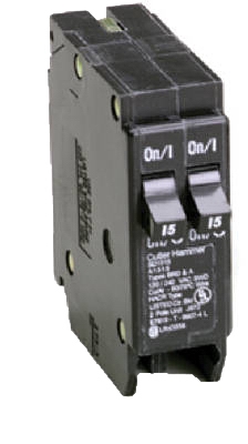 2 15A Single Pole Half-Size Tandem Circuit Breaker