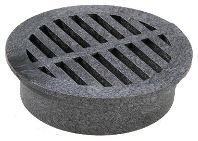 6-Inch Black Round Polyolefin Grate