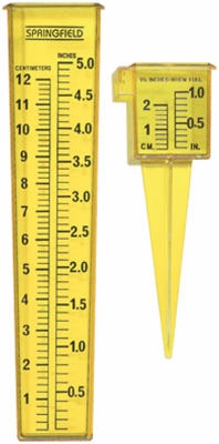Sprinkler & Rain Gauge, Bright Yellow, 2-Pc.