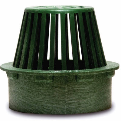 3-Inch Green Flat Top Polyolefin Atrium Grate