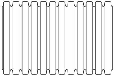 Poly Drainage Tube, Corrugated, Solid, 4-In. x 10-Ft.
