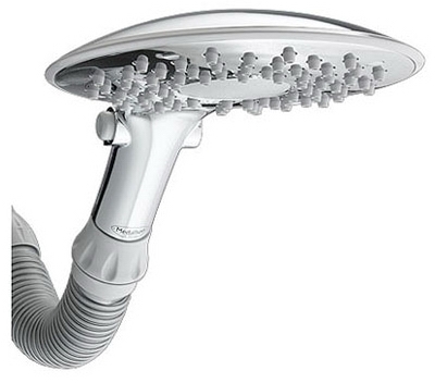 Cascadia   Showerhead, Fixed-Mount, 2 Settings, White, 8-In. Diam.