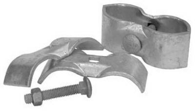 Galvanized Chain Link Panel Clamp, 1-3/8 x 1-3/8-In.,  2-Pk.