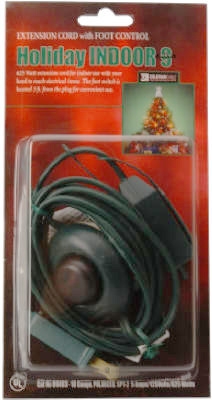 Christmas Tree Cube Tap Extension Cord,  16/2, Green, 9-Ft.