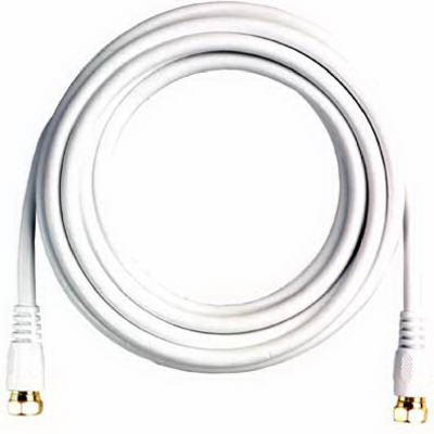 3-Ft. RG6 White Coaxial Cable