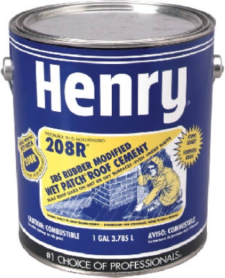 Wet Patch Roof Cement, Rubberized, 1-Gal.