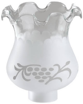 Etched Crimp Top Shade, 5-In., Must Purchase in Quantities of 6