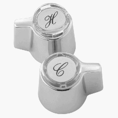 2-Pack Sterling Canopy Lever Faucet Handle With Hot/Cold Buttons