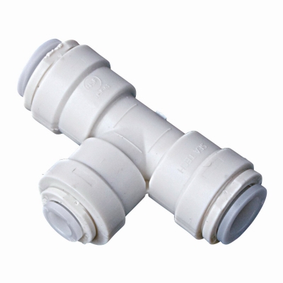 Tee Quick-Connect, 3/8 x 3/8 x 1/4-In.