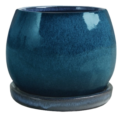 6 inch AQUA BLU Artisan Pot