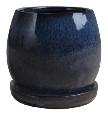 8 inch Drip BLU Artisan Pot