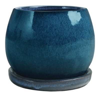 8 inchAQUA BLU Artisan Pot