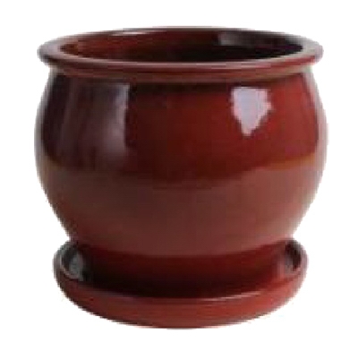 8 inch RED Studio Pot