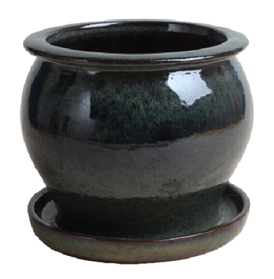 8 inch Drip GRN Studio Pot
