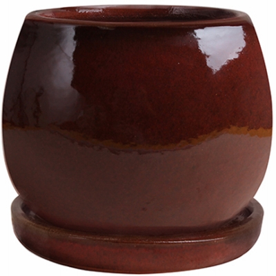 4 inch RED Studio Pot
