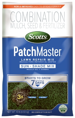 Patchmaster Lawn Repair Mix, Sun & Shade, 10-Lbs.