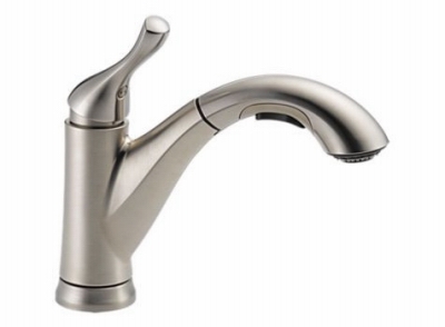 Grant Kitchen Faucet with Pull-Out Spray, Single Handle, Stainless Steel