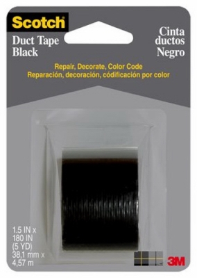 1.5 inchx5YD BLK Duct Tape
