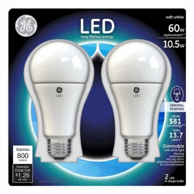 GE 2PK 4W A15 Rev Bulb