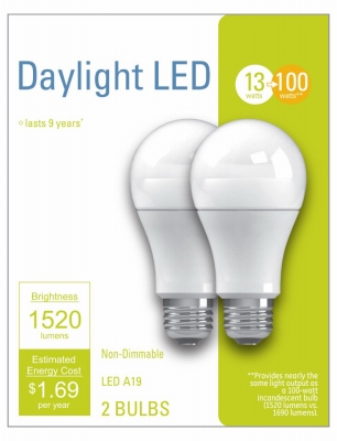 2PK 13W Day A21 Bulb