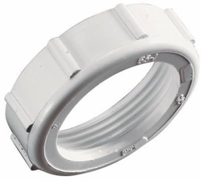 Slip Joint Nut,  White Plastic, 1.5 x 1.5-In.