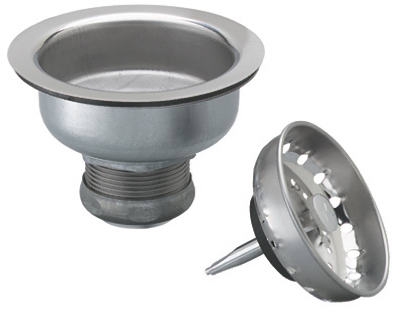 Sink Strainer, Short Shank, Stainless Steel