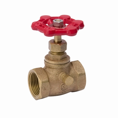 Threaded Stop & Waste Valve, Lead-Free Brass, 3/4-In.