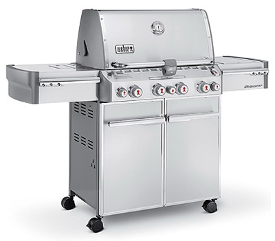 Summit S-470 4-Burner Gas Grill +  Side Burner & Rotisserie, 48,800 BTU