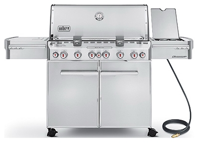 Summit S-670 6-Burner Natural Gas Grill + Side-Burner & Rotisserie, 60,000 BTU