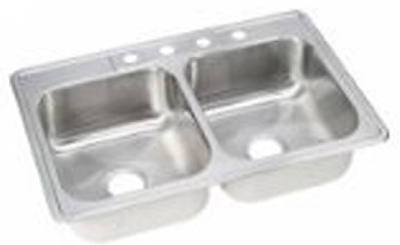 33 x 22 x 7-Inch Double-Bowl Sink