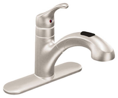 Renzo Kitchen Faucet, Pull-Out Sprayer, Stainless Steel