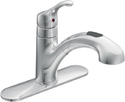 Kitchen Faucet, 1-Handle, Pull-Out Sprayer, Chrome