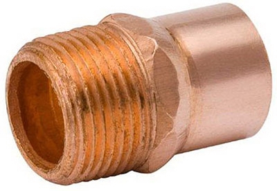 Pipe Fitting, Wrot Copper Adapter, 2-In. MPT