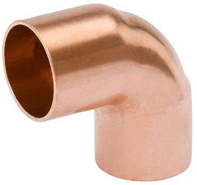 Pipe Fitting, Wrot Copper Elbow, 90 Degree, 2-In.