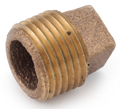 Pipe Fitting, Rough Brass Plug, 1-In.