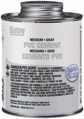 4-oz. Gray Medium-Bodied PVC Pipe Cement