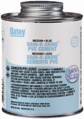 8-oz. Rain-R-Shine Blue PVC Pipe Cement