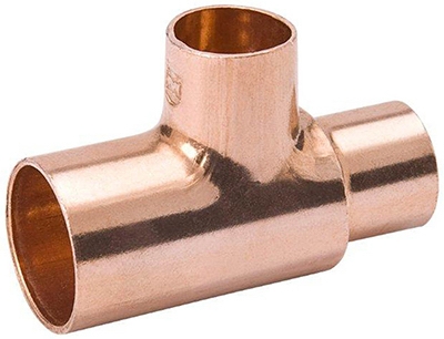 Pipe Fitting, Wrot Copper Tee, 1 x 3/4 x 3/4-In.