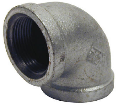 Galvanized Pipe Fitting, Equal Elbow, 90 Degree, 1-1/2-In.