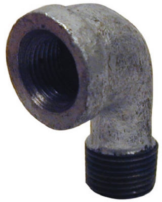 Galvanized Pipe Fitting, Equal Elbow, 90 Degree, 1-In.