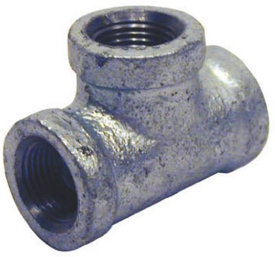 Pipe Fittings, Galvanized Equal Tee, 3/8-In.