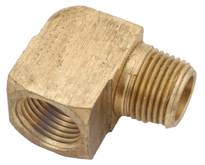 Pipe Fitting, Street Elbow, Lead-Free Brass, 3/8-In.